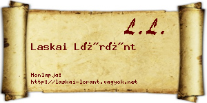 Laskai Lóránt névjegykártya