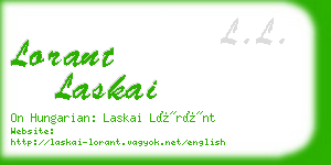 lorant laskai business card